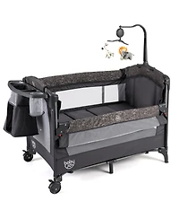 Sugift 5 in 1 Bedside Bassinet with Diaper Changer and Mattress