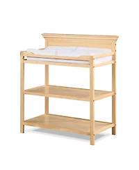 Flynama Modern Changing Table Wood Finish with Two Shelves and 4 Side Safety Rails for Nursery