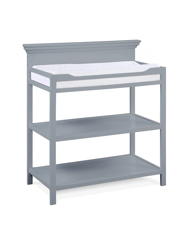 Flynama Modern Changing Table Finish with Two Shelves and 4 Side Safety Rails for Nursery