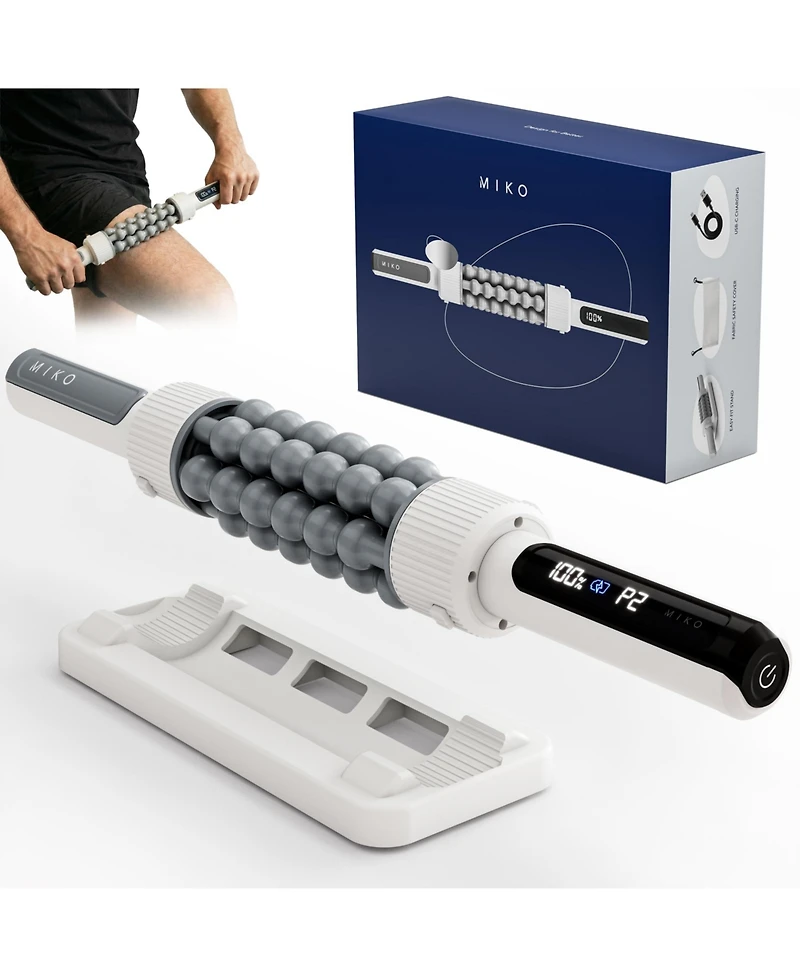 Miko Swift Hands-Free Rolling Percussive Massager for Muscle Recovery, Tension Relief