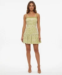 Violet Weekend Juniors' Polka Dot Bubble Hem Dress