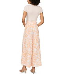 Vince Camuto Women's Printed Wide-Leg Pull-On Pants