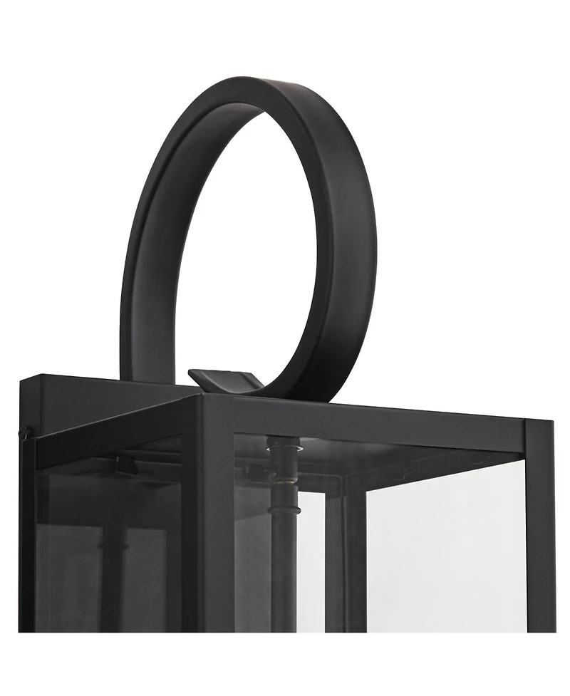 John Timberland Mira Modern Outdoor Wall Light Fixture Flat 21 1/2" Clear Glass for Post Exterior Barn Deck House Porch Yard Posts Patio Home