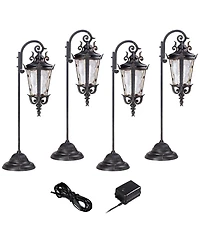 John Timberland Casa Marseille 35" High Traditional 6-Piece Outdoor Landscape Path Light Kit Porch Led Bulb Finish
