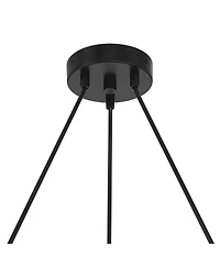 Possini Euro Design Possini Euro Kaliyah 35 1/2"W Matte Black and Glass 8-Light Chandelier