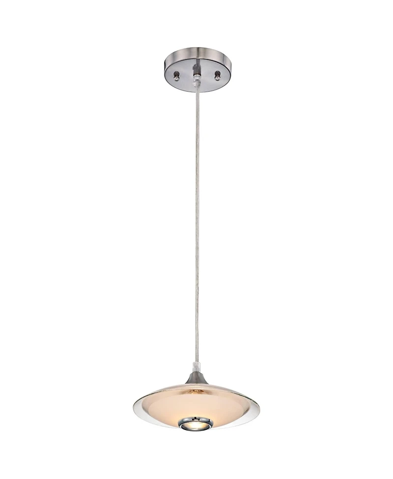 Possini Euro Design Possini Euro Saucer 8"W Nickel and Glass Led Mini Pendant Set of 3