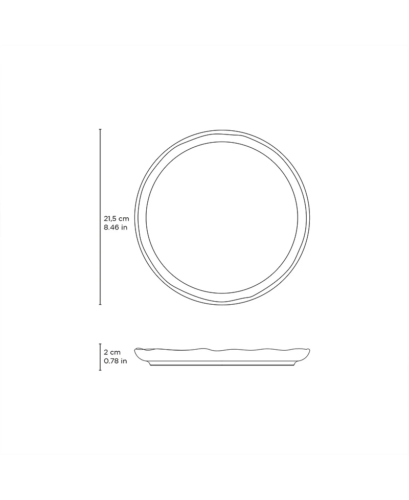 Porto Brasil Elemento Stoneware Dessert Plates, Set of 6