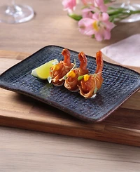 Porto Brasil 7" Stoneware Rectangular Juta Platters, Set of 4
