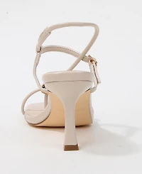 Berness Women's Hisako Dress Heeled Thong Sandal with Gold-Tone Detail