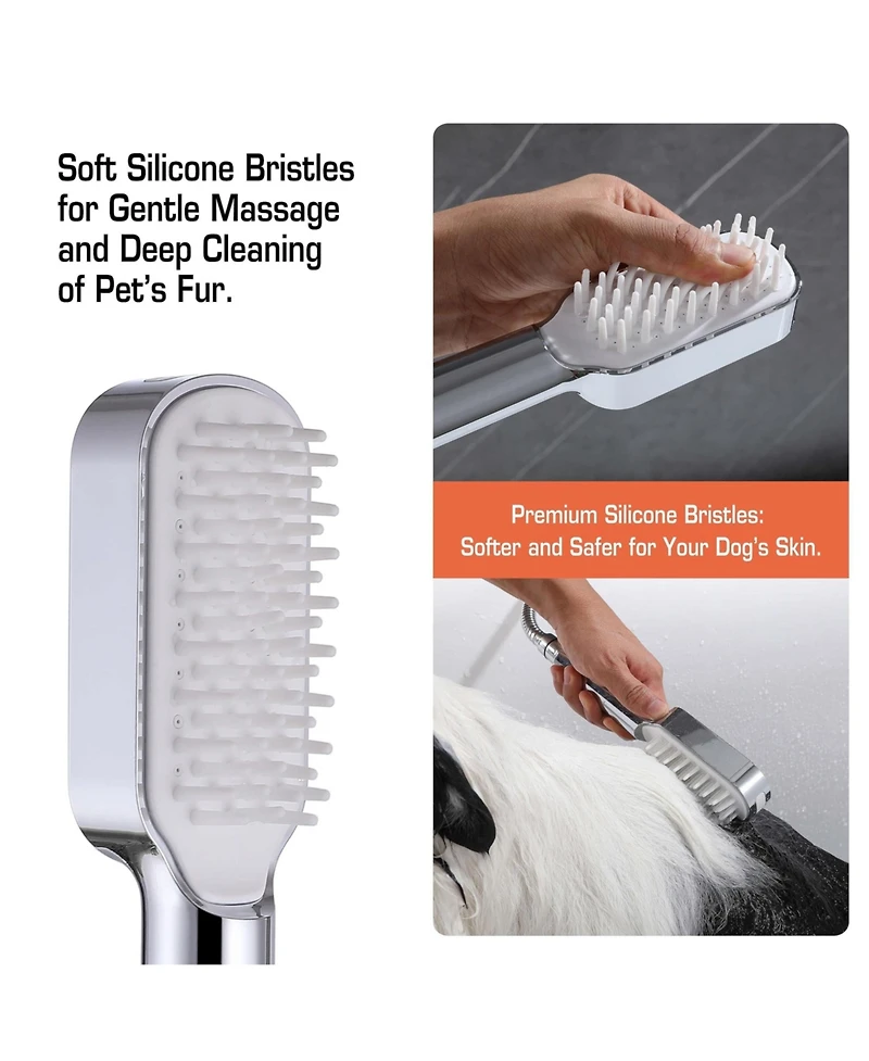 Aronkl Dog Shower Attachment Handheld Sprayer Diverter Wall Mount Universal Pet Bath Tool