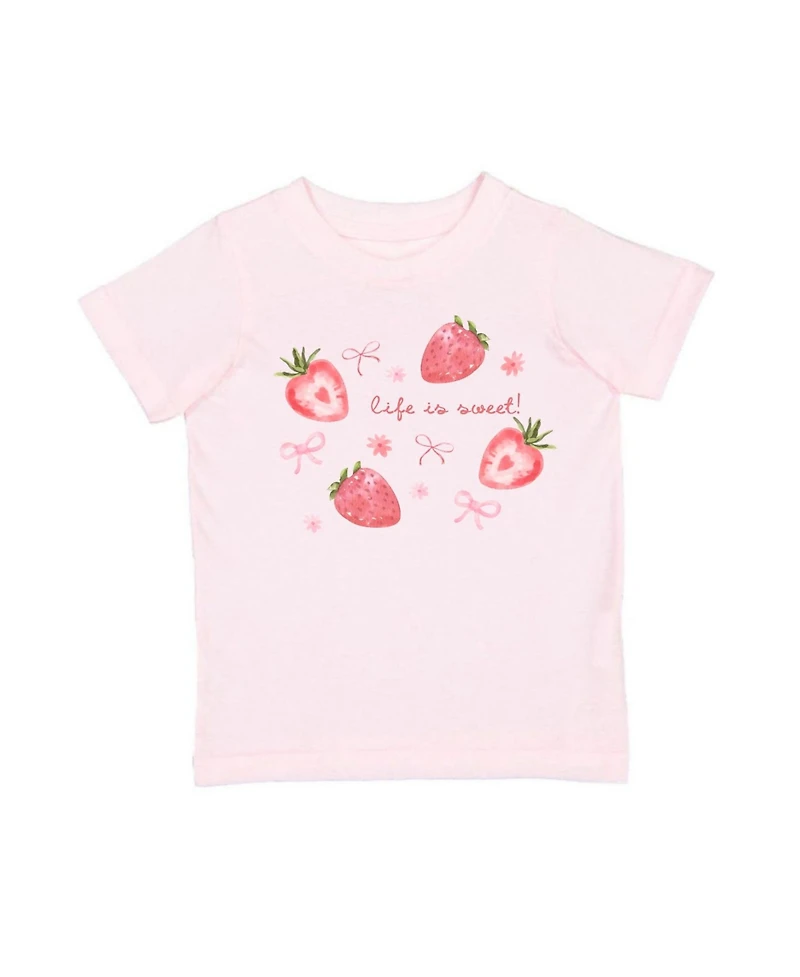 Sweet Wink Little Girls Life Is Sweet Strawberry Short Sleeve T-Shirt