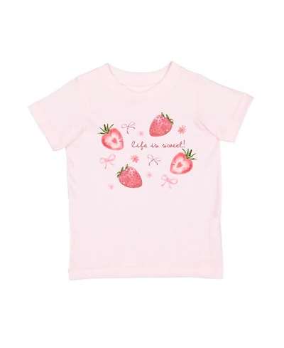 Sweet Wink Little Girls Life Is Sweet Strawberry Short Sleeve T-Shirt
