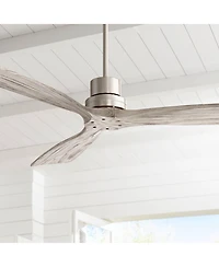 Casa Vieja 52" Delta Brushed Nickel Ceiling Fan w/ 24" Rod