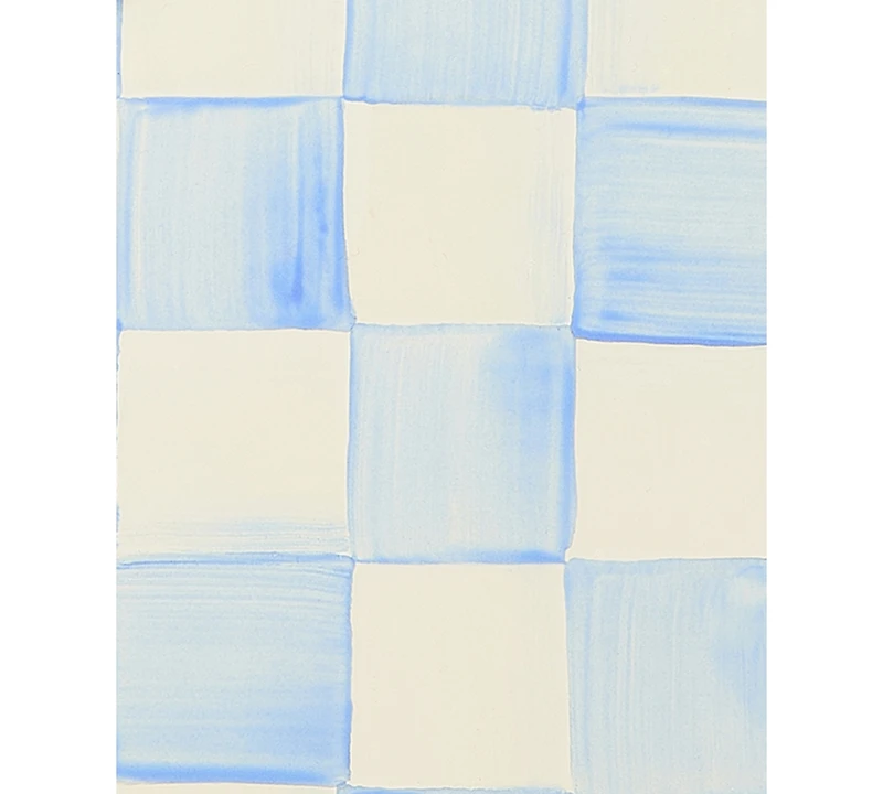 MacKenzie-Childs Sky Check Salad and Dessert Plate