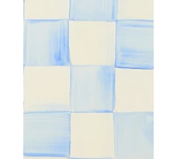 MacKenzie-Childs Sky Check Salad and Dessert Plate