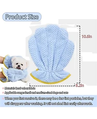 Aronkl Pet Towel Gloves Microfiber Absorbent Quick Drying for Dogs Cats 2 Pack