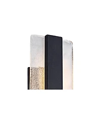 Possini Euro Design Cascadia Modern Wall Light Sconces Set of 2 Metal Hardwire Fixture Led Piastra Art Glass for Bedroom Bathroom Vanity Home