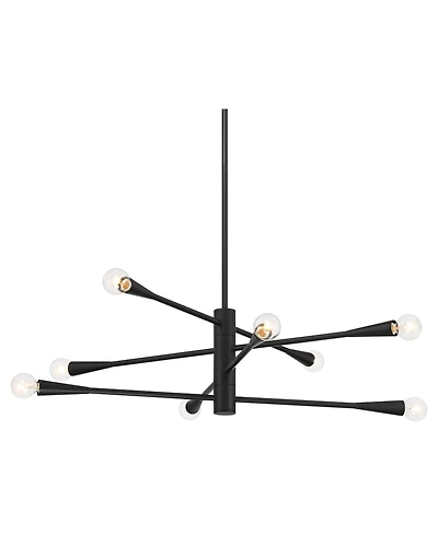 Possini Euro Design Livonia Matte Chandelier Modern Sputnik 8-Light Fixture for Dining Room House Foyer Kitchen