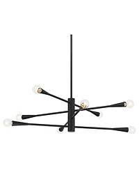 Possini Euro Design Livonia Matte Chandelier Modern Sputnik 8-Light Fixture for Dining Room House Foyer Kitchen