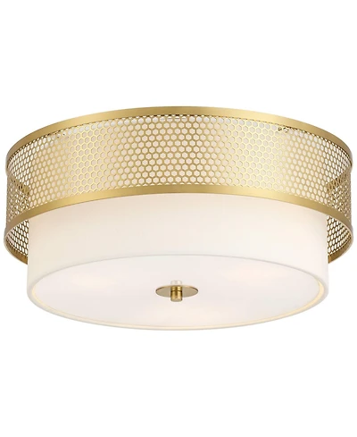 Possini Euro Design Marino and Linen 3-Light Ceiling Light