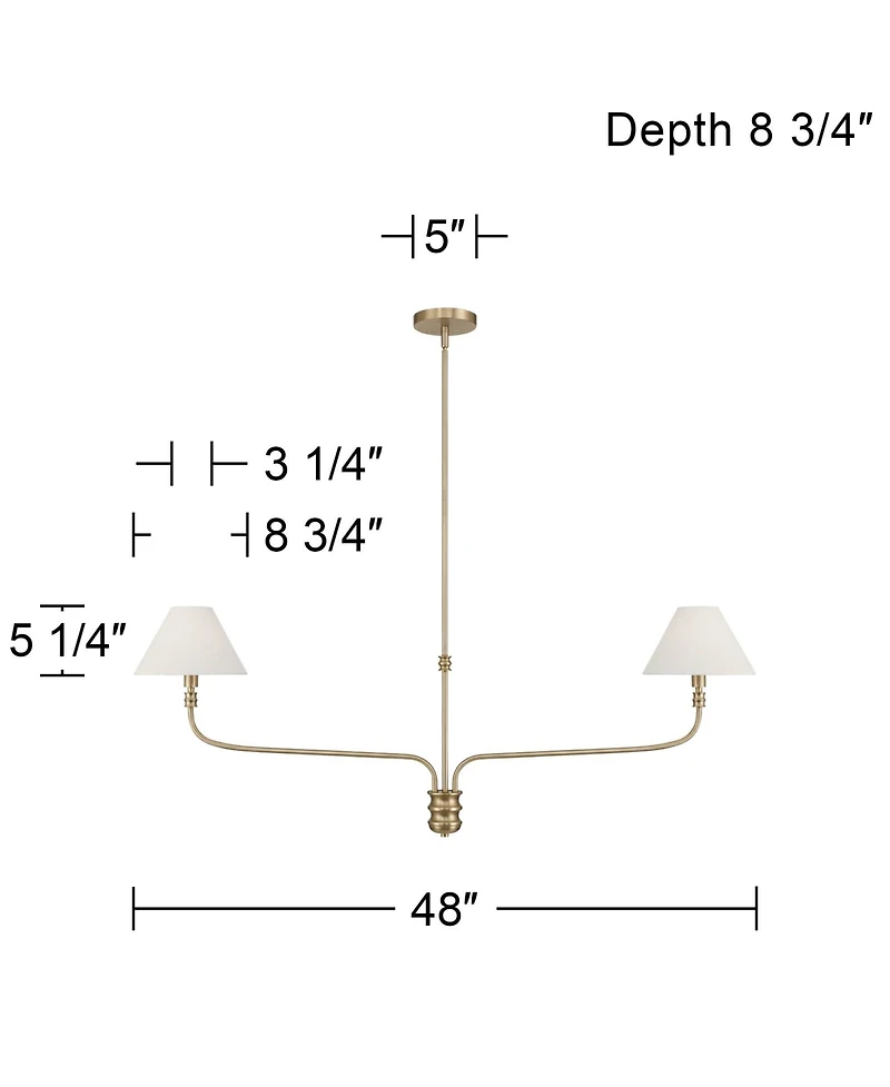 Possini Euro Design Nikos Matte 2-Light Shade Pendant Light