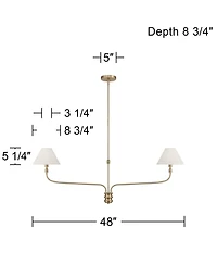 Possini Euro Design Nikos Matte 2-Light Shade Pendant Light