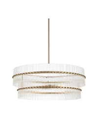 Possini Euro Design Emerson Matte Glass 6-Light Tiered Chandelier