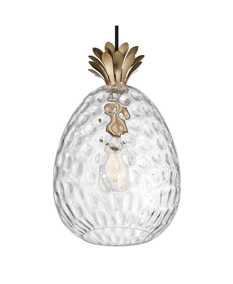 Possini Euro Design Pineapple Warm Hammered Glass Pendant Light