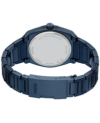 Fossil Men's Everett Three-Hand Navy Stainless Steel Watch, 42mm