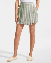 Lands' End Women's Linen Above the Knee Skort