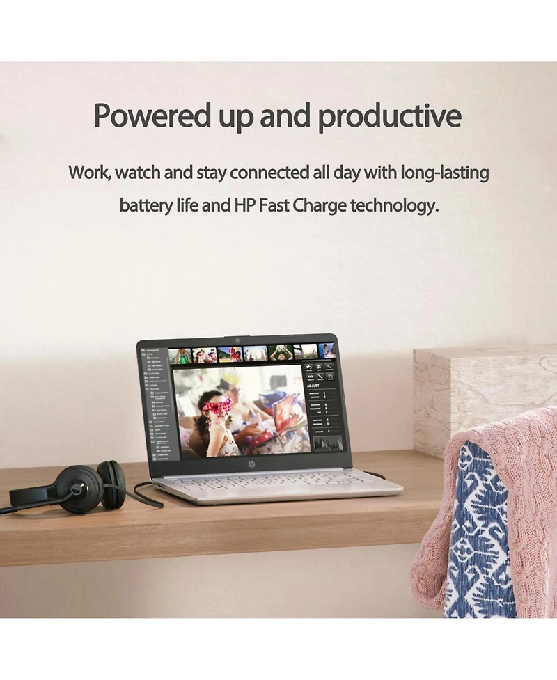 Hp Essential 14" Traditional Laptop Intel N-Series 8GB Ram Intel Graphics 128GB eMMC Storage Windows 11 Home 60Hz