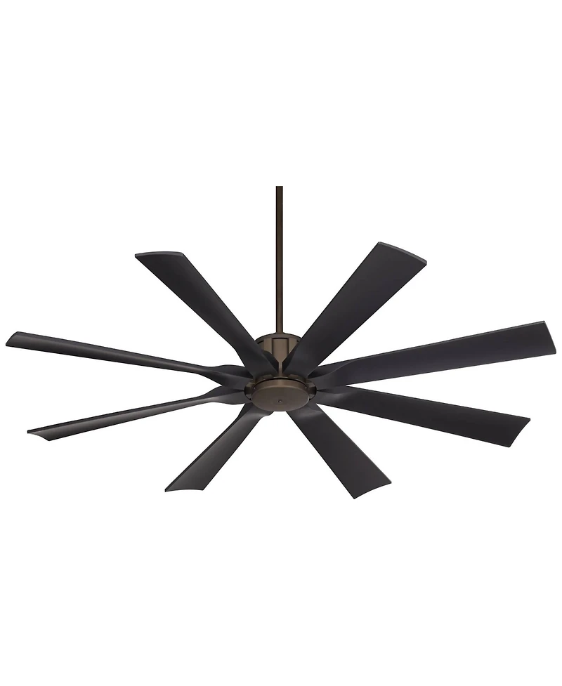 Possini Euro Design Defender Modern Industrial Indoor Outdoor Ceiling Fan Remote Control Oil Rubbed Rated Patio