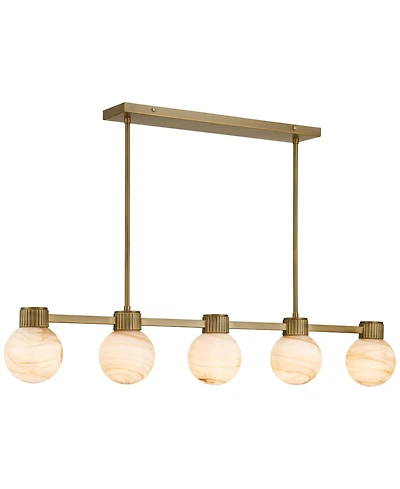 Possini Euro Design Possini Euro Jupiter Glass 5-Light Linear Chandelier