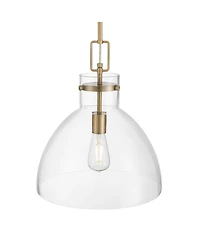Possini Euro Design Possini Euro Hammon 14" Wide Aged Brass and Glass Pendant Light
