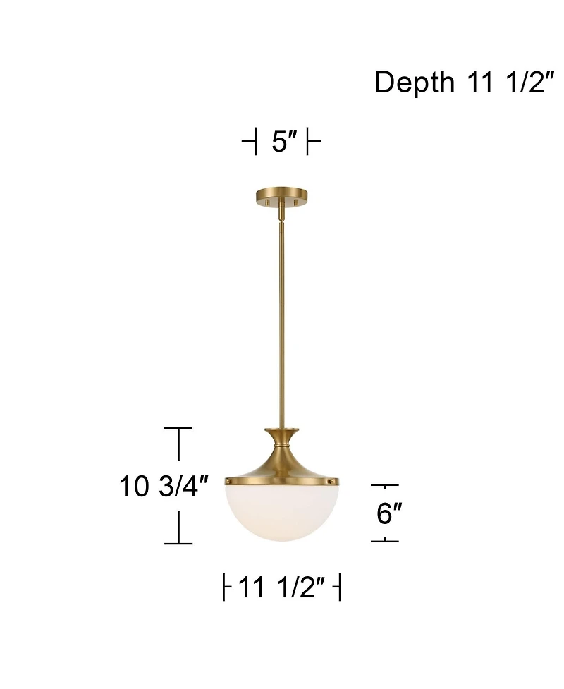 Possini Euro Design Possini Euro Giacomo 11 1/2" Wide Warm Brass Mini Pendant Light