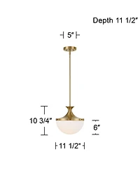 Possini Euro Design Possini Euro Giacomo 11 1/2" Wide Warm Brass Mini Pendant Light