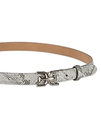 Sam Edelman Women's Ultra Skinny Double-e Logo Plaque Buckle Belt