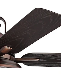Casa Vieja 60" Wind and Sea Bronze Fan with Rod for 10-Ft Ceilings and Remote