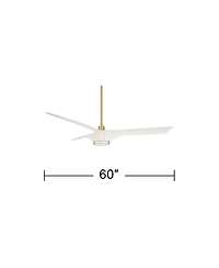 Casa Vieja 60" Artistry Soft Brass Led Damp Ceiling Fan