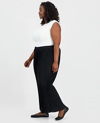 Anne Klein Plus Pleated Pull-On Pants