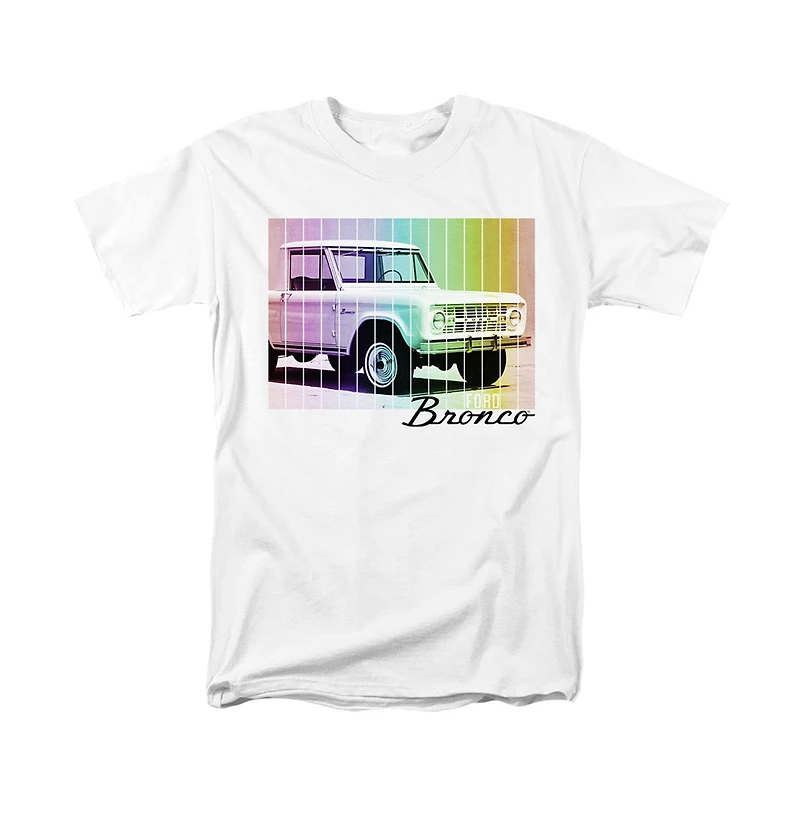 Logovision Men's Ford Bronco Retro Rainbow T-Shirt