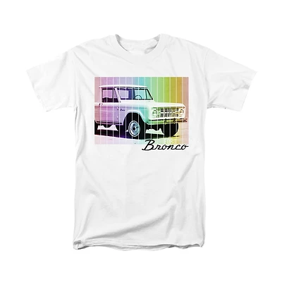 Logovision Men's Ford Bronco Retro Rainbow T-Shirt