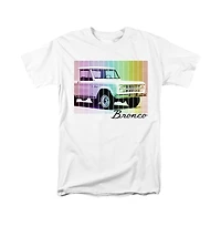 Logovision Men's Ford Bronco Retro Rainbow T-Shirt