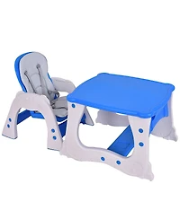 Sugift 3 in 1 Infant Table and Chair Set Baby High Chair
