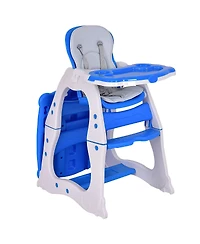 Sugift 3 in 1 Infant Table and Chair Set Baby High Chair