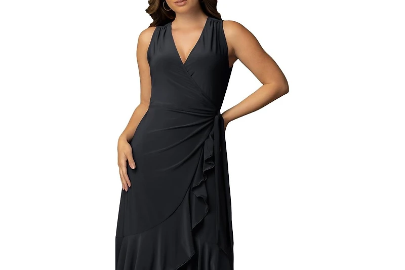 Kiyonna Women's Laguna Sleeveless Wrap Dress