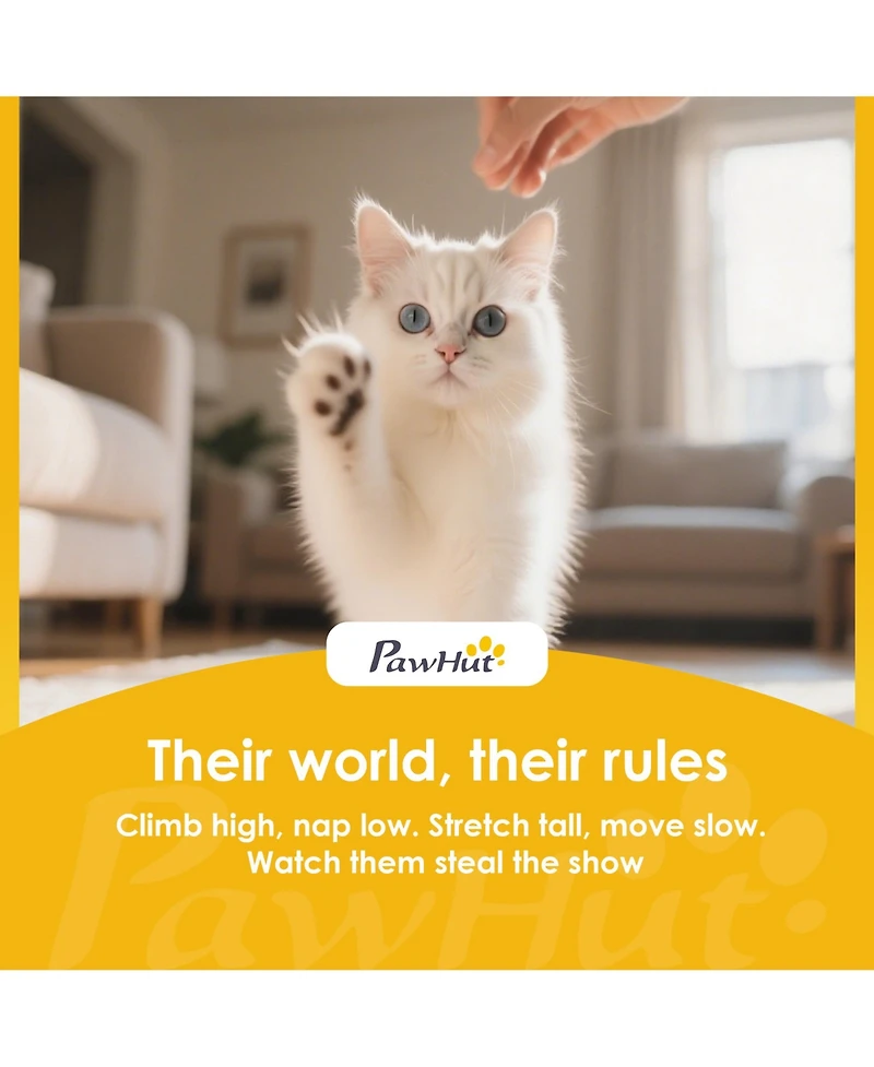 PawHut Cat Litter Box with Lid, Enclosed Litter Box for Medium Cats