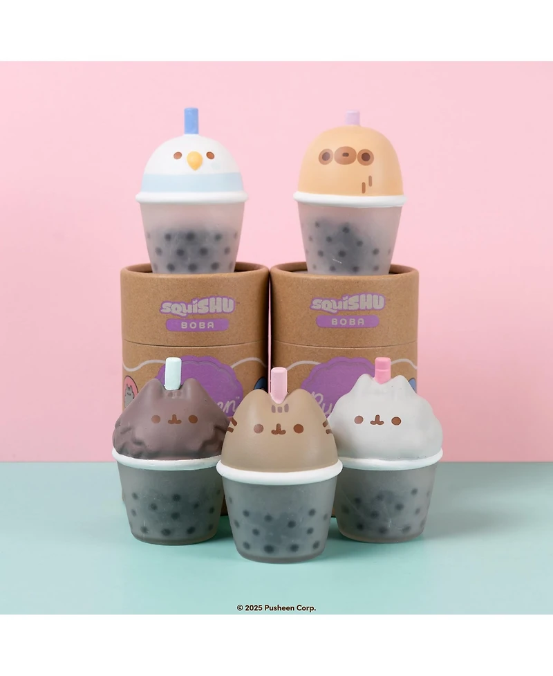 Hamee Capsule Pusheen The Cat Surprise Blind Collectible Surprise Toy Squishy Figurine SquiSHU Series 1 Boba Tea