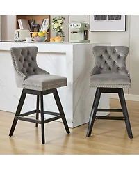 Rainsken Velvet Bar Stools Set of 2