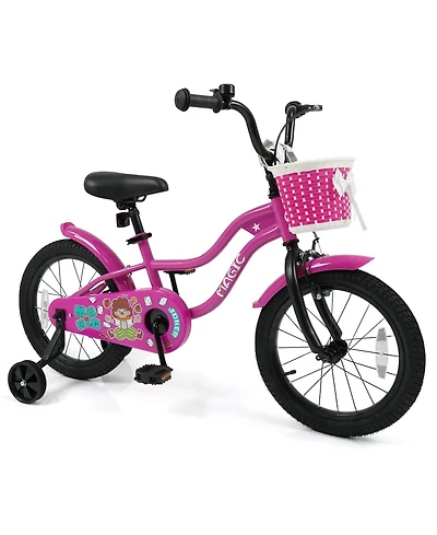 Mecale Inch Kids Bike with Training Wheels